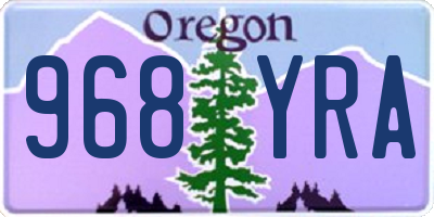 OR license plate 968YRA