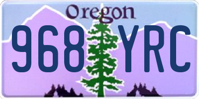OR license plate 968YRC