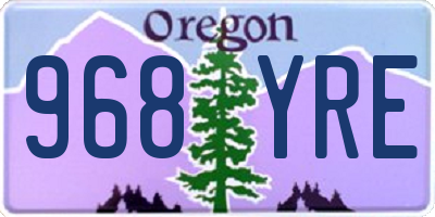 OR license plate 968YRE