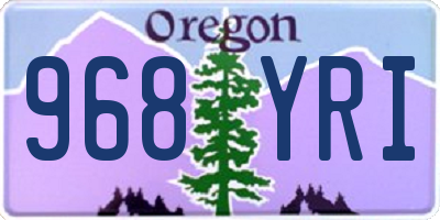 OR license plate 968YRI