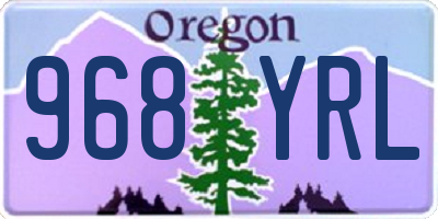 OR license plate 968YRL