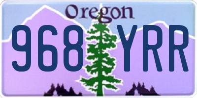 OR license plate 968YRR