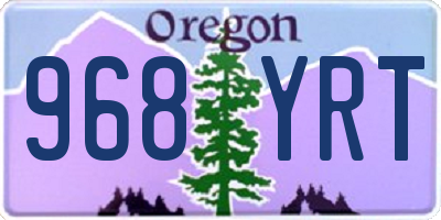 OR license plate 968YRT