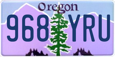 OR license plate 968YRU