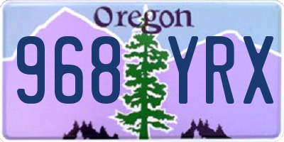 OR license plate 968YRX