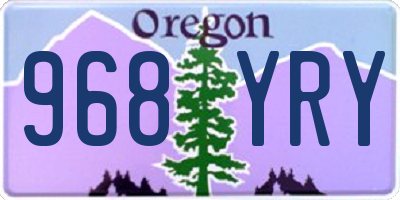 OR license plate 968YRY