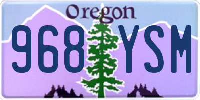OR license plate 968YSM