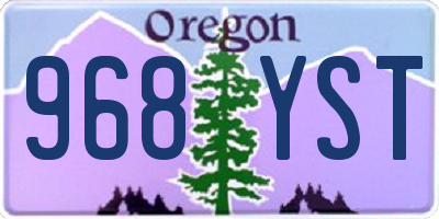 OR license plate 968YST