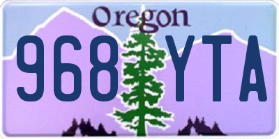 OR license plate 968YTA
