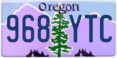 OR license plate 968YTC