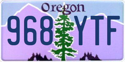 OR license plate 968YTF