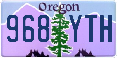 OR license plate 968YTH