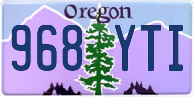 OR license plate 968YTI