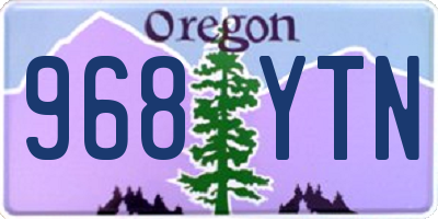 OR license plate 968YTN