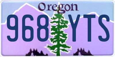 OR license plate 968YTS