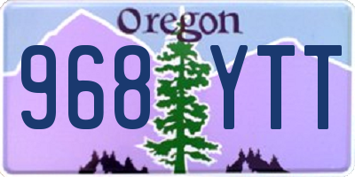 OR license plate 968YTT