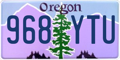 OR license plate 968YTU