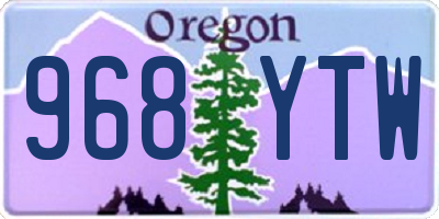 OR license plate 968YTW