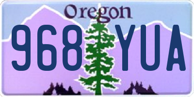 OR license plate 968YUA