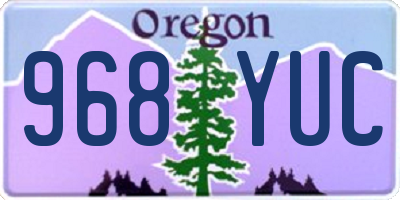 OR license plate 968YUC