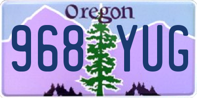 OR license plate 968YUG