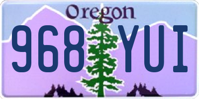OR license plate 968YUI