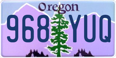OR license plate 968YUQ