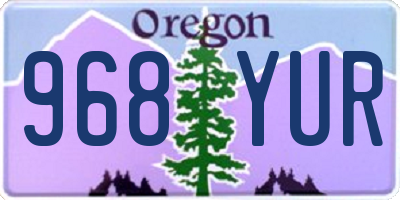 OR license plate 968YUR