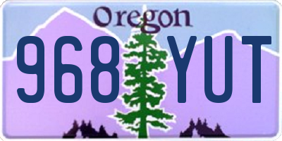 OR license plate 968YUT