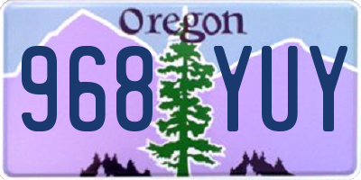 OR license plate 968YUY
