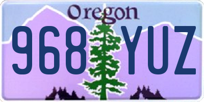 OR license plate 968YUZ