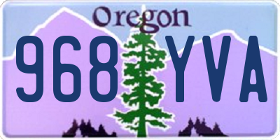 OR license plate 968YVA