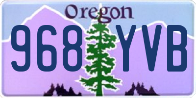 OR license plate 968YVB