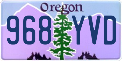 OR license plate 968YVD