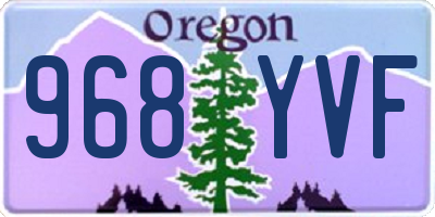 OR license plate 968YVF