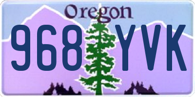 OR license plate 968YVK