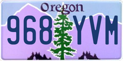 OR license plate 968YVM