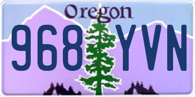 OR license plate 968YVN