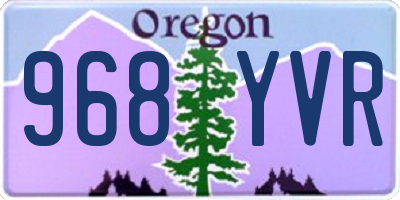 OR license plate 968YVR