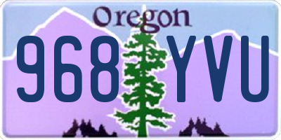 OR license plate 968YVU