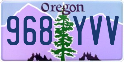 OR license plate 968YVV