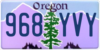OR license plate 968YVY