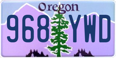 OR license plate 968YWD