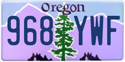 OR license plate 968YWF