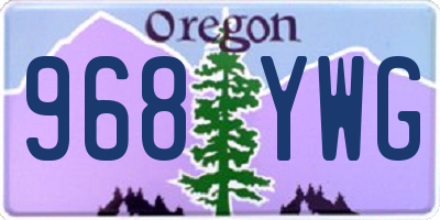 OR license plate 968YWG