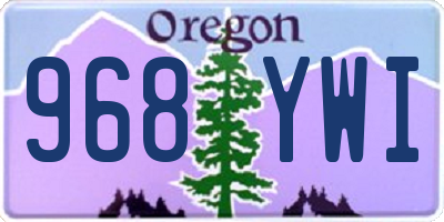 OR license plate 968YWI