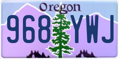 OR license plate 968YWJ