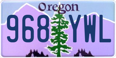 OR license plate 968YWL