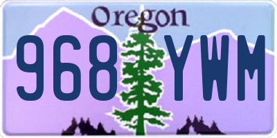 OR license plate 968YWM