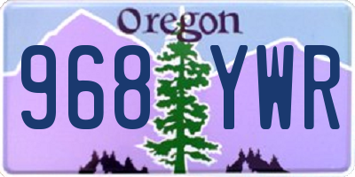 OR license plate 968YWR